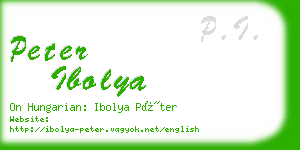 peter ibolya business card